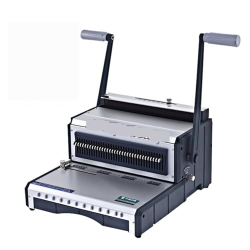 Lochbinder Drahtbindemaschine Doppelgriff-Spulenkalender-Stanzmaschine Manuelle Bürobindemaschine Buchbindemaschine Arbeitssparend von DMETE