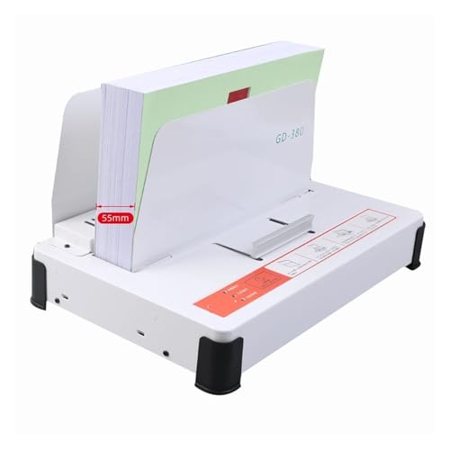 Lochbinder Heißschmelzbindemaschine GD380 A4 Buchdeckel-Klebebinder Elektrischer Heißschmelzkleber DIY Drahtlose Klebebindemaschine Arbeitssparend(Blue) von DMETE
