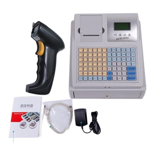Registrierkasse Elektronische Registrierkassen POS-Drucker, Multifunktionaler Supermarkt-Milchtee Nur Unterstützung Englisch für kleine Unternehmen(With scanner) von DMETE