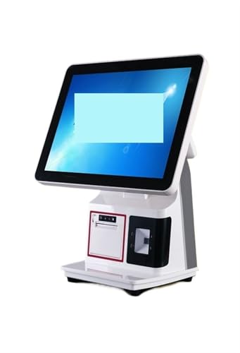 Registrierkasse Intellinte Registrierkasse mit Touchscreen, Supermarkt-Kasse mit Scan-Code for den Einzelhandel, Catering, Milch, Tee, Kleidung, Takeaway-Kasse für kleine Unternehmen(Dual screen) von DMETE