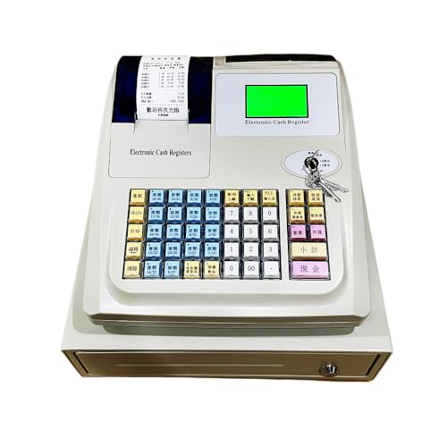 Registrierkasse Registrierkasse Geeignet for Restaurants/Supermärkte/Bekleidungsgeschäfte/Hamburgerläden/Milchteeläden Elektronische Registrierkasse für kleine Unternehmen(White) von DMETE