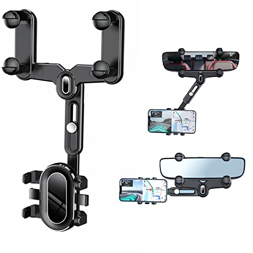 Rückspiegel-Handyhalterung, verstellbare Navigatorhalterung, um 360 ° drehbarer und einziehbarer universeller Auto-Handyhalter von DMJWAN