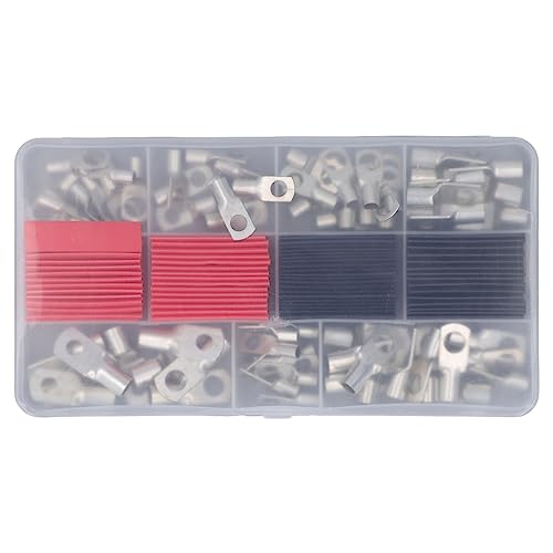 140pcs Draht Lug Red Copper Batterie Schweißkabel Öltelettring -Endanschluss mit Schrumpfschläuchen für elektrische Anwendungen 140pcs Draht Lug Red Copper Batterie Schweißkabel Öltelettring -Endanschluss mit Schrumpfschläuchen für elektrische Anwendungen von DMLENGOIN
