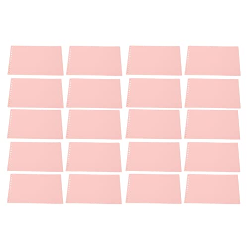 20 Stück A5 15 Löcher Quertyp PP Loseblatthülle Langlebige, mattierte Textur Praktische Aufbewahrung Abnehmbar fürs Büro (Pink) von DMLENGOIN
