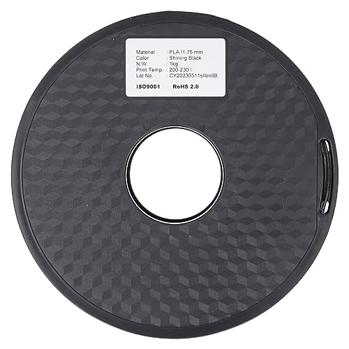 3D -Druck Verbrauchsmaterial ausgezeichnete Qualität weichem glänzend schwarz ordentlich gewunden pla filament 1,75 mm von DMLENGOIN