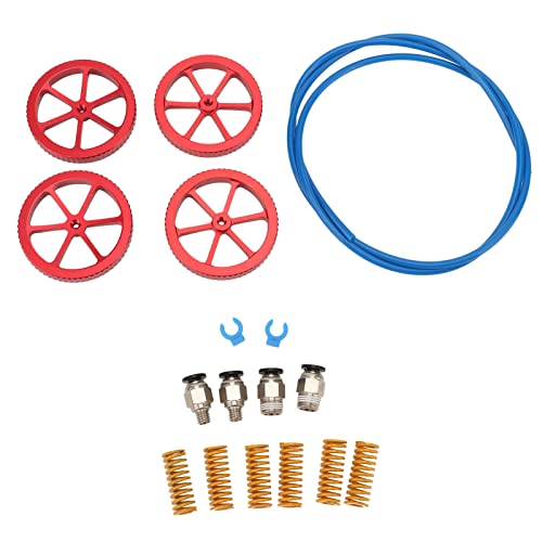 3D -Drucker -Kit -Upgrade PTFE Tubing 4 Hand Twist Leveling Muttern 6 Quellen PC4 bis M6 M10 Beschläge Beste Leistung Easy Installation Wärme kompatibel 3D -Drucker -Kit -Upgrade PTFE Tubing 4 Hand Twist Leveling Muttern 6 Quellen PC4 bis M6 M10 Beschläge Beste Leistung Easy Installation Wärme kompatibel von DMLENGOIN