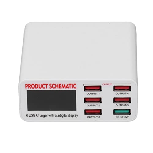 6 Ports Ausgabe USB -Ladegerät Block Intelligente Digitalanzeige Ladekopf AC für Heim und Büro anwendbar 6 Ports Ausgabe USB -Ladegerät Block Intelligente Digitalanzeige Ladekopf AC für Heim und Büro anwendbar von DMLENGOIN