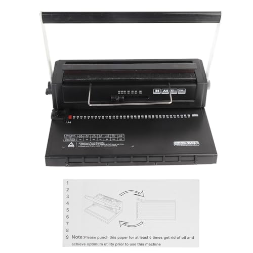 Bindungsmaschine Spiralspulendraht Binder 34 Quadratlöcher Stanzen 12 Blätter 80 g 120 Blätter für A4 A5 von DMLENGOIN