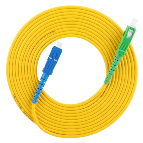 DMLENGOIN Singlemode-Glasfaser-Jumper, hochwertiges PVC-Gehäuse, SC/-SC/UPC, 15 Meter Länge von DMLENGOIN