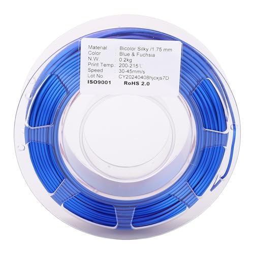 Seide Dual Farbe Blau und purpurrot 1,75 mm Pla -Filament für 3D -Drucker Seide Dual Farbe Blau und purpurrot 1,75 mm Pla -Filament für 3D -Drucker von DMLENGOIN