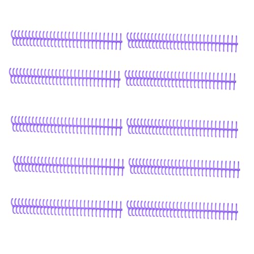 Spiralbindungsspule Kunststoffmaterial Haltbar Langgebrauch 10pcs Kit Büro Klassenzimmer (Violet) von DMLENGOIN