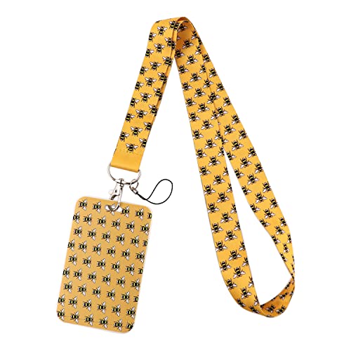 DMLSKY Bienen-Schlüsselband mit Kartenhalter-Set für Hals, Schlüssel, Schule, Kinderausweis, niedlich für Männer, Frauen, Business DMLSKY Bienen-Schlüsselband mit Kartenhalter-Set für Hals, Schlüssel, Schule, Kinderausweis, niedlich für Männer, Frauen, Business von DMLSKY