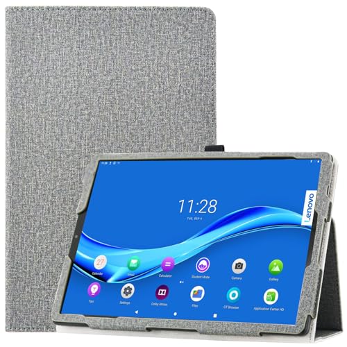 DMLuna Stand Case for Lenovo Tab M10 FHD Plus 10.3 Inch Tablet (2020 2nd Gen) TB-X606F / TB-X606X, (Not Fit Lenovo Tab M10 Plus Case 10.6 Inch 2022) Folio PU Leather Cover, Auto Wake Sleep, Grey von DMLuna