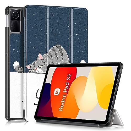 DMNYDM Hülle für Xiaomi Redmi Pad SE 11 Zoll 2023- Ultra Dünn mit Standfunktion Slim Smart Schutzhülle,mit Automatischer Schlaf-/Wachmodus,Lazycat von DMNYDM