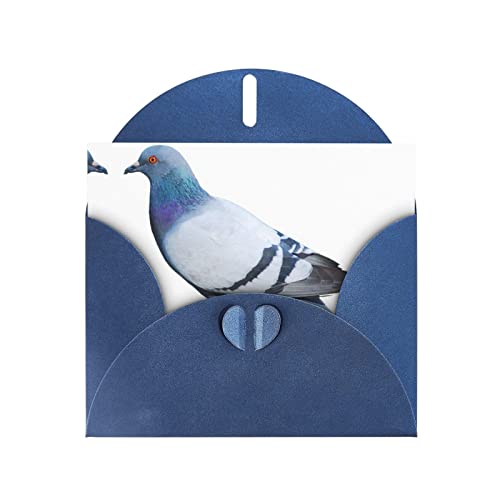 DMORJ Grußkarte mit blauer Taube, hochwertiges Perlenpapier, 10,2 x 15,2 cm, für Geburtstagskarte, Valentinstagskarte, Einladungskarte, Qualität von DMORJ
