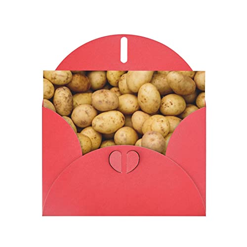 DMORJ Grußkarte mit roten Kartoffeln, hochwertiges Perlenpapier, 10,2 x 15,2 cm, für Geburtstagskarte, Hochzeitstag, Einladungskarte von DMORJ