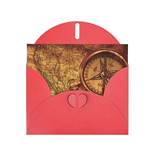 DMORJ Red Law Of The Compass Navigation Hochwertige Perlpapier-Grußkarte: >> 10,2 x 15,2 cm, für Geburtstagskarte, Valentinstagskarte, Einladungskarte, Qualität von DMORJ