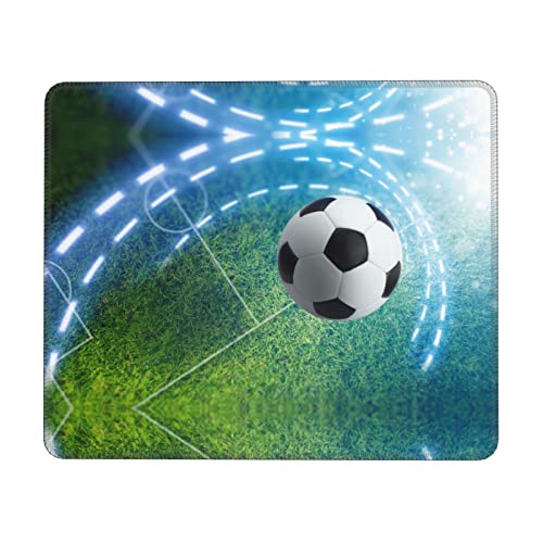 Fußball-Sport-Mauspad, Gummi-Schlosskante, geeignet für Desktops, Laptops, Konsolen, dickeres Design, 17,8 x 21,6 cm von DMORJ