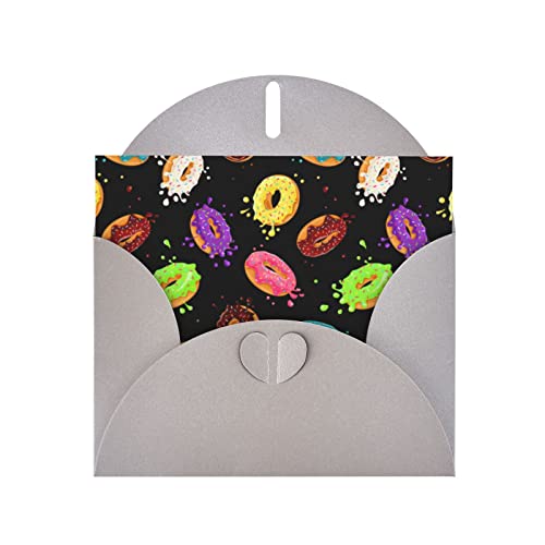 Graues Donut-Perlenpapier-Grußkarte: > 10,2 x 15,2 cm, für Geburtstagskarte, Valentinstag, Hochzeitstag, Abschlussfeier, Einladungskarte usw. von DMORJ