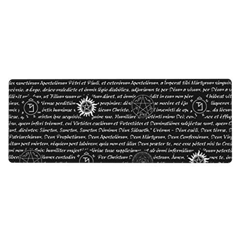 Supernatural Inspiration Mouse Pad: >> Schreibtischmatte, großes Gaming-Mauspad, 80 x 20 cm, mit genähten Kanten, rutschfeste Unterseite, wasserabweisend von DMORJ