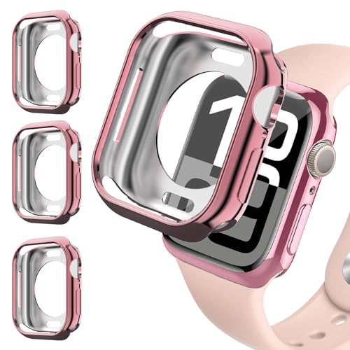 3 Stück Schutzhülle für Apple Watch SE/2 Schutzhülle 40mm 44mm 46mm 45mm 41mm 42mm iWatch Case,Weiches TPU Case für Apple Watch 10 46mm Schutz iWatch Series 10 9 8 7 6 5 4 Hülle[kein Bildschirm] von DMVEIMAL