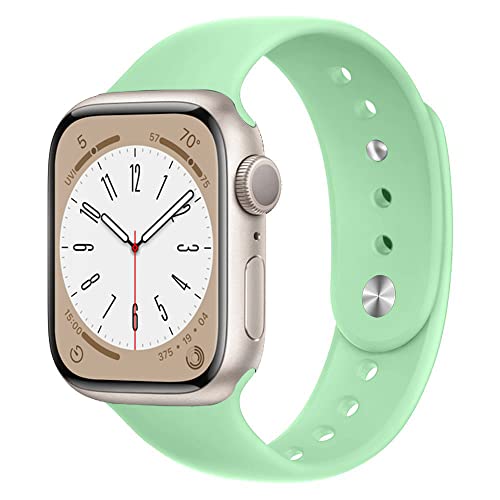 Sportarmband für Apple Watch Armband 44mm 46mm 40mm 42mm 41mm 45mm 38mm 49mm iWatch Armbänder Damen Herren,Weiches Silikon Band Apfelband für Apple Watch SE 2024 Serie 10 9 8 7 6 5 4 3 Ultra/2 Strap Sportarmband für Apple Watch Armband 44mm 46mm 40mm 42mm 41mm 45mm 38mm 49mm iWatch Armbänder Damen Herren,Weiches Silikon Band Apfelband für Apple Watch SE 2024 Serie 10 9 8 7 6 5 4 3 Ultra/2 Strap von DMVEIMAL