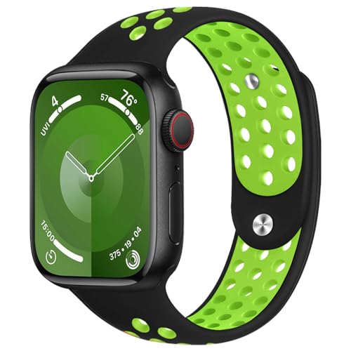 Sportarmband für Apple Watch Armband 40mm 41mm 38mm iWatch Armbänder 46mm 44mm 45mm 42mm Herren/Damen,Weiches Atmungsaktiv Silikon Band für Apfelband Series 10 9 8 7 6 5 4 3 Se Ultra/2 49mm Nike+ Sportarmband für Apple Watch Armband 40mm 41mm 38mm iWatch Armbänder 46mm 44mm 45mm 42mm Herren/Damen,Weiches Atmungsaktiv Silikon Band für Apfelband Series 10 9 8 7 6 5 4 3 Se Ultra/2 49mm Nike+ von DMVEIMAL