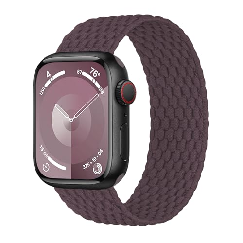 Geflochten Solo Loop für Apple Watch Armband 45mm 44mm Ultra 49mm 42mm 40mm 41mm 38mm Band Herren/Damen,Dehnbarer Nylon Verstellbar Elastisches Strap für Apfelband die iWatch series 8 7 6 5 4 3 2 se von DMVEIMAL