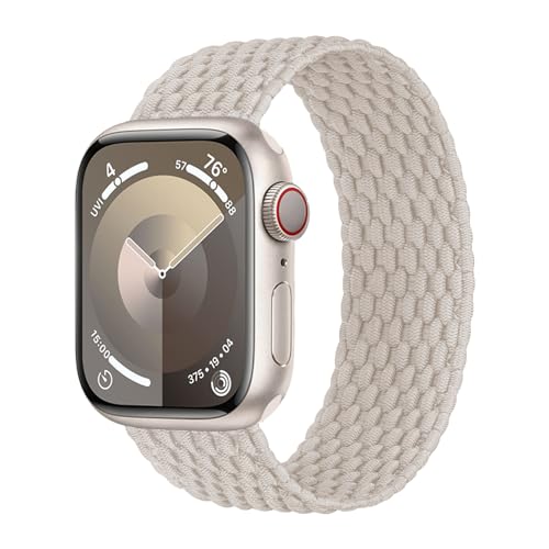 Geflochten Solo Loop für Apple Watch Armband 45mm 44mm Ultra 49mm 42mm 40mm 41mm 38mm Band Herren/Damen,Dehnbarer Nylon Verstellbar Elastisches Strap für Apfelband die iWatch series 8 7 6 5 4 3 2 se von DMVEIMAL