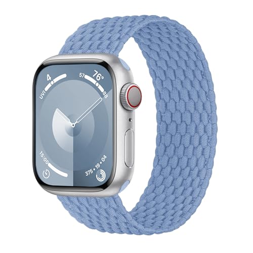 Geflochtenes Solo-Armband für Apple Watch, 40 mm, 41 mm, 38 mm, 44 mm, 45 mm, 42 mm, Ultra/2, 49 mm, für Herren/Damen, dehnbares Nylon-Sportarmband für iWatch-Bänder Serie 9/8/7/6, 5/4/3/2/SE 40, 44, von DMVEIMAL