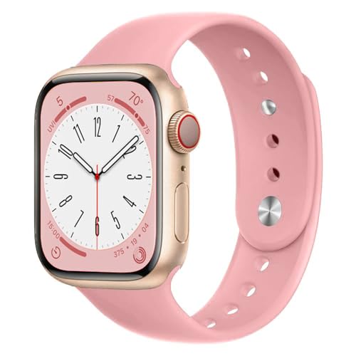 Sportarmband für Apple Watch Armband 44mm 46mm 40mm 42mm 41mm 45mm 38mm 49mm iWatch Armbänder Damen Herren,Weiches Silikon Band Apfelband für Apple Watch SE 2024 Serie 10 9 8 7 6 5 4 3 Ultra/2 Strap Sportarmband für Apple Watch Armband 44mm 46mm 40mm 42mm 41mm 45mm 38mm 49mm iWatch Armbänder Damen Herren,Weiches Silikon Band Apfelband für Apple Watch SE 2024 Serie 10 9 8 7 6 5 4 3 Ultra/2 Strap von DMVEIMAL