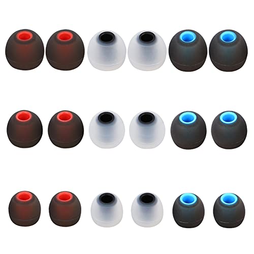 Ersatz-Ohrstöpsel aus Silikon – passend für In-Ear-Kopfhörer (Innenloch 3,8 mm - 5,1 mm) – 9 Paar S/M/L von DMZHY