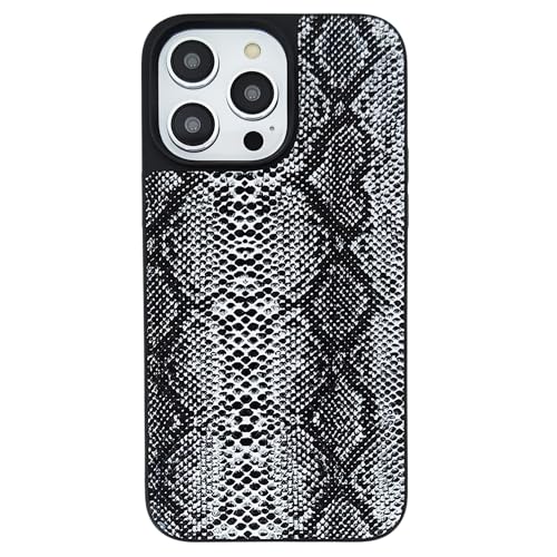 DMaos für iPhone 14 Pro Hülle für Damen, Snakeskin Lines Synthetische Lacklederhülle, Klassische Mode für iPhone14 Pro 6.1 Zoll - Weiß DMaos für iPhone 14 Pro Hülle für Damen, Snakeskin Lines Synthetische Lacklederhülle, Klassische Mode für iPhone14 Pro 6.1 Zoll - Weiß von DMaos