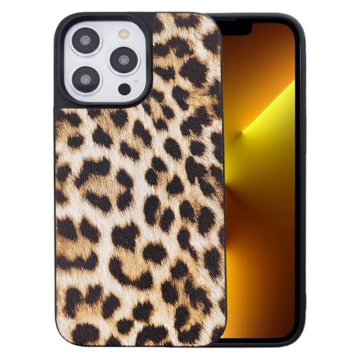DMaos iPhone 13 Fall für Frauen, Leoparden-Design Kunstleder Abdeckung, Klassische Mode für iPhone13 6.1 Zoll - Braun von DMaos