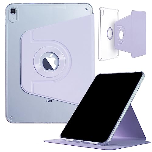 Hülle für iPad 10. Generation 10,9 Zoll 2022, DMaos Slim Magnetic Abnehmbare Smart Cover, Faltbarer Ständer, 360° drehbar - Lavendel von DMaos