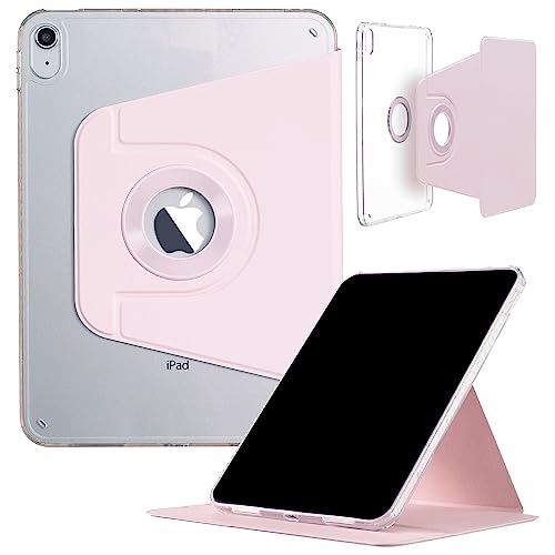 Hülle für iPad 10. Generation 10,9 Zoll 2022, DMaos Slim Magnetic Abnehmbare Smart Cover, Faltbarer Ständer, 360° drehbar - Rosa von DMaos