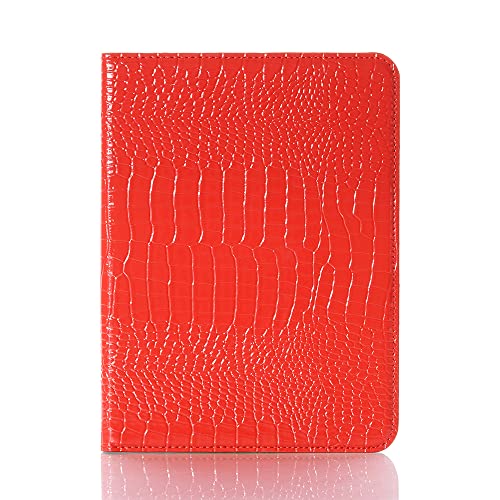 iPad 10. Erzeugung 10,9 Zoll 2022 Hülle für Frauen, DMaos Krokodil Reflector Synthetisches PU-Leder Folio Smart Cover mit Bleistifthalter - Rot von DMaos
