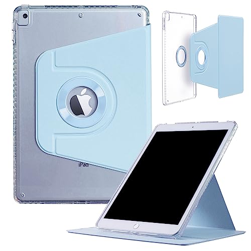 iPad 9. 8. 7. Generation 10,2 Zoll Hülle, iPad Air 3rd/iPad Pro 10,5 Zoll Hülle, DMaos Slim Magnetic Abnehmbare Smart Cover, Faltbarer Ständer, 360° drehbar - Blau von DMaos
