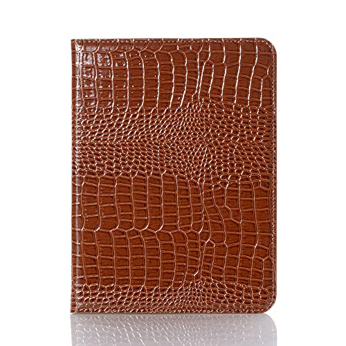 iPad Mini 7. 6. Gehäuse, DMaos Krokodil Reflector PU-Leder Folio Gehäuse Smart Cover, Klassische Mode for iPad Mini 7. 6 (8,3'') 2024 2021 – Braun von DMaos
