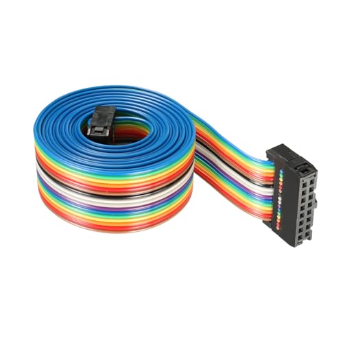 DMiotech 1 Packung 16 Stifte IDC Flach Band Kabel 148cm Länge 2.54mm Abstand Steckbrett Jumper Drähte für Elektronik Projekte Typ-C DMiotech 1 Packung 16 Stifte IDC Flach Band Kabel 148cm Länge 2.54mm Abstand Steckbrett Jumper Drähte für Elektronik Projekte Typ-C von DMiotech