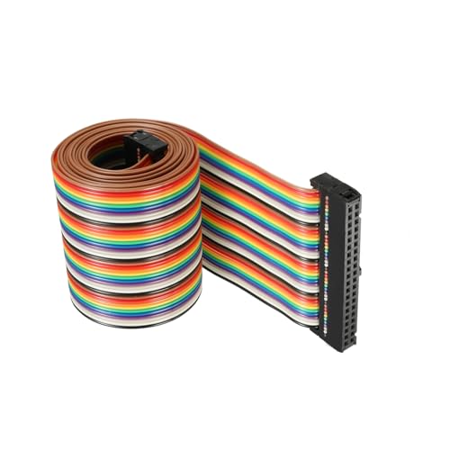 DMiotech 1 Packung 40 Stifte IDC Flach Band Kabel 118cm Länge 2.54mm Abstand Steckbrett Jumper Drähte für Elektronik Projekte Typ-C DMiotech 1 Packung 40 Stifte IDC Flach Band Kabel 118cm Länge 2.54mm Abstand Steckbrett Jumper Drähte für Elektronik Projekte Typ-C von DMiotech