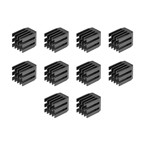 DMiotech 10Stk 9x9x12mm Aluminiumlegierung Heizkörper Leiterplatte geschlitzt Abschnitt mit Wärmeleitpaste für 3D-Drucker von DMiotech