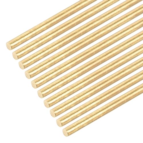 DMiotech 10er Pack 3mm x 100mm Messingstangen, Messingstäbe Massiver Runde Messingstab für DIY Handwerk Messingschweißstangen Drehbankstangen Durchschläge Wellen Modellflugzeug Schiff Auto DMiotech 10er Pack 3mm x 100mm Messingstangen, Messingstäbe Massiver Runde Messingstab für DIY Handwerk Messingschweißstangen Drehbankstangen Durchschläge Wellen Modellflugzeug Schiff Auto von DMiotech
