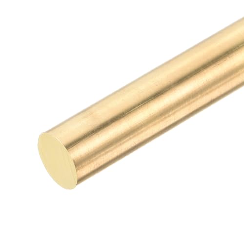 DMiotech 10mm x 300mm Messingstangen, Messingstäbe Massiver Runde Messingstab für DIY Handwerk Messingschweißstangen Drehbankstangen Durchschläge Wellen Modellflugzeug Schiff Auto von DMiotech