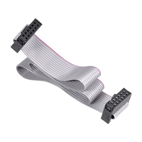 DMiotech 12-poliges Flachbandkabel mit 2,54 mm Rastermaß und 30 cm Länge, IDC Draht, FC zu FC Steckverbinder, A-Typ Jumperkabel, grau, für Computer, LED-Display, DVD DMiotech 12-poliges Flachbandkabel mit 2,54 mm Rastermaß und 30 cm Länge, IDC Draht, FC zu FC Steckverbinder, A-Typ Jumperkabel, grau, für Computer, LED-Display, DVD von DMiotech