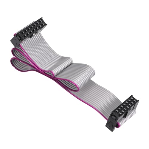 DMiotech 14-poliges Flachbandkabel mit 2,54 mm Rastermaß und 30 cm Länge, IDC Draht, FC zu FC Steckverbinder, A-Typ Jumperkabel, grau, für Computer, LED-Display, DVD DMiotech 14-poliges Flachbandkabel mit 2,54 mm Rastermaß und 30 cm Länge, IDC Draht, FC zu FC Steckverbinder, A-Typ Jumperkabel, grau, für Computer, LED-Display, DVD von DMiotech
