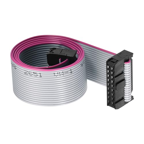 DMiotech 18-poliges Flachbandkabel mit 2,54 mm Rastermaß, 50 cm Länge, IDC Draht, FC zu FC Steckverbinder, A-Typ Jumperkabel, grau, für Computer, LED-Display, DVD DMiotech 18-poliges Flachbandkabel mit 2,54 mm Rastermaß, 50 cm Länge, IDC Draht, FC zu FC Steckverbinder, A-Typ Jumperkabel, grau, für Computer, LED-Display, DVD von DMiotech