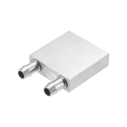 DMiotech 1Stk 40 x 40 x 12mm Aluminium Wasserblock Computerkühlung Poliert Kühler mit Auslauf für PC Kühler von DMiotech
