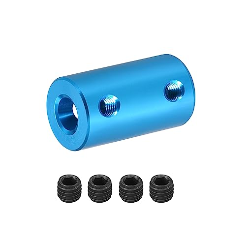 DMiotech 6-6mm Bohrung L25XD14 Starre Kupplung Welle Kupplung Gelenk Anschluss mit Schrauben Alu Legierung Motor Welle Anschluss für 3D-Drucker Blau von DMiotech