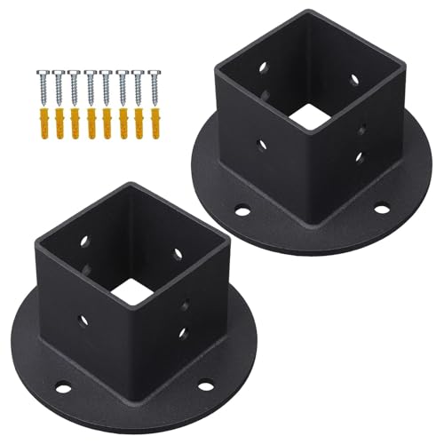 Post Base, Square Post Flansch Base, FDeck Post Base, Loor Flange Mounting Bracket, 2 x Square Wall Mount Heavy Duty Post for Deck Railing Mailboxes for 2 x 2 inch Post Inside Diameter Post Base, Square Post Flansch Base, FDeck Post Base, Loor Flange Mounting Bracket, 2 x Square Wall Mount Heavy Duty Post for Deck Railing Mailboxes for 2 x 2 inch Post Inside Diameter von DNCG